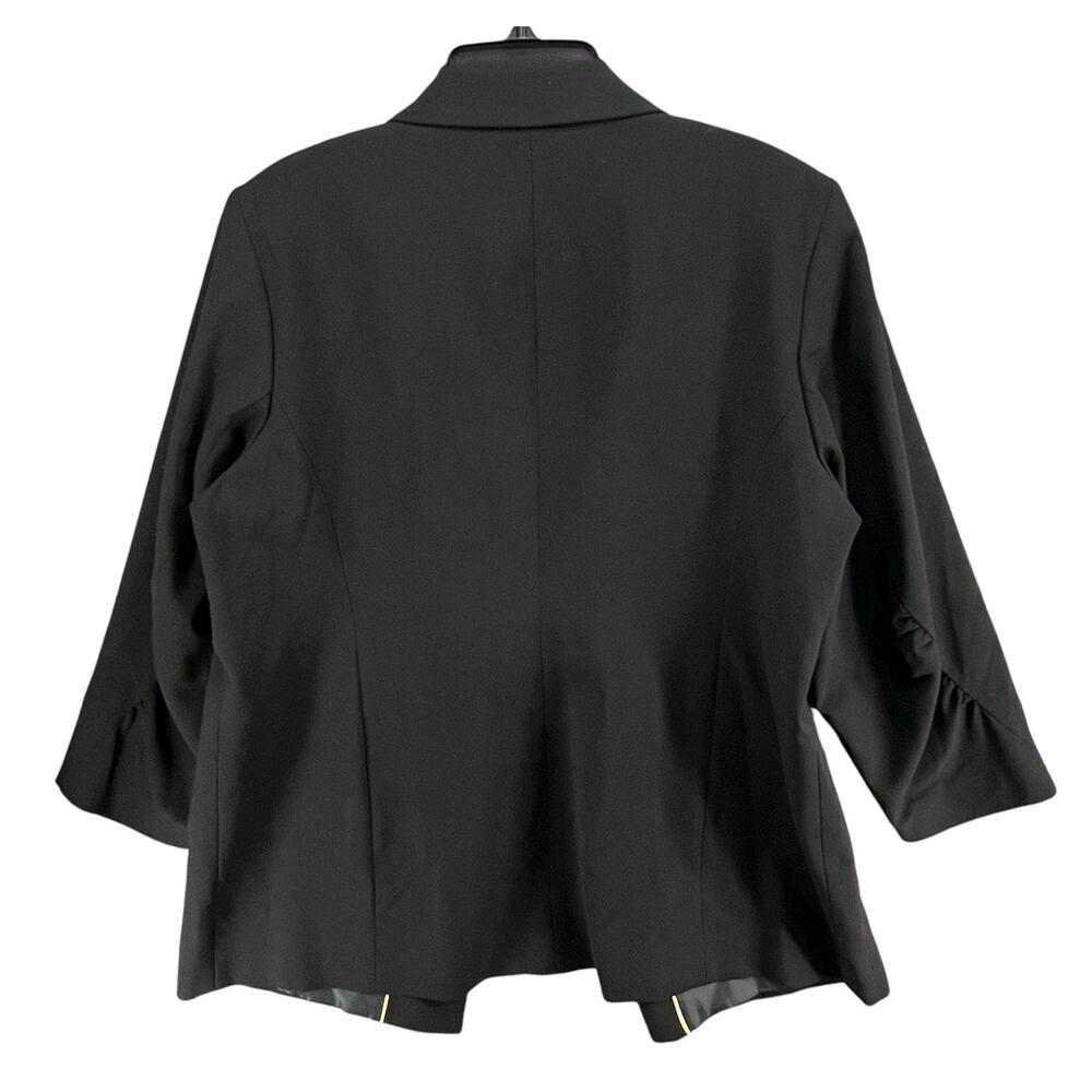 Calvin Klein Blazer Womens 20W Black Open Front Career Work Jacket Plus Size - Picture 4 of 16